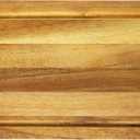 Acacia Small Wood Cutting Board - 12 Inch Wooden Board for Fruits and Vegetables, Lightweight and Convenient with Groove