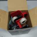 2-Pack Wrapping Paper Cutter & Tape Dispenser, Make Cutting Easily Safely and Efficient, Straight Sliding Tool for Christmas Gift, with 4 Tapes, 2 Replace Blades Kit, Black and Red