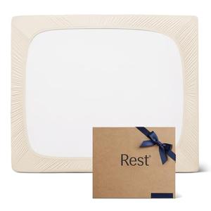REST® Evercool®+ Fitted Sheet, CaliKing Size, Snow Ivory, 15" Deep (up to 18’’), Breathable Bedding for Hot Sleeper and Night Sweats, Bed Sheet with Ionic+ Self-Cleaning Silver Yarn for Sensitive Skin