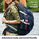 Travel Utensils Set with Case 4 Pack, Reusable Stainless Steel Portable Cutlery (Fork, Spoon, Knife, Straws & Cleaner) for Work, Dorm, Camping, Lunch Box, Compact Durable Silverware by Ecoberi (Black-Grey)