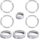 CARFIB for Jeep Bling Accessories Jeep Wrangler JL JLU Gladiator JT Air Vents AC Knobs Decals Stickers 2020 2021 Car Women Rhinestone Silver 8 Pack