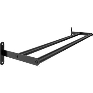 Double Towel Bar, MKO 24Inch Towel Racks for Bathroom, Black Double Bath Towel Bar for Bathroom Wall, Heavy Duty, Stainless Steel