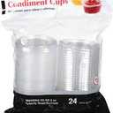 Culinary Elements® Clear Plastic Condiment Cups with Lids