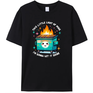 Women's Letter Print T Shirts Crewneck Short Sleeve Tee Tops Streetwear Tops (Black), Medium