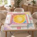 Colorful Sun Sunshine Mahjong Mat for Table 31.5in