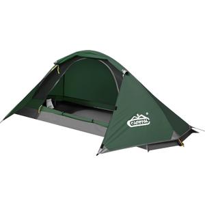 Camppal 1 Person Tent for Camping Hiking Mountain Hunting Backpacking Tents 4 Season Resistance to Windproof Rainproof and Waterproof (Green)