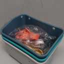 Bath Toy Storage Organizer Basket, 3 Pack Cute Robot Bathtub Shower Toy Organizer, Wall Mounted Hanging Bath Toy Holder with Hooks, for Tub Laundry (3 Pack / Blue,Grey,Green)