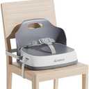 UBRAVOO Baby Booster Seats, Toddler Booster Seat for Dining Table with Adjustable Straps, Portable Compact Portable Baby Chair for Dining and Travel (Grey)