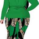 Tycorwd Plus Size Two Piece Outfits For Women Summer Sweatsuits Jogger Sets Casual Print Shorts Tracksuit Sets (Green, 3XL)