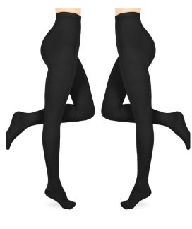 Compression Pantyhose for Women & Men, 2 Pairs 15-20mmHg Medical Graduated Compression Stockings Leggings, Medium