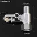 Brass Water Feeder Adapter - Pipe Shunt 3/8" x 3/8" x 3/8" Tee Stop Valve with 3/8" Push-to-Connect Quick Fitting, for Reverse Osmosis Filters, Coffee Machines, and PE Pipe Water Supply Valves