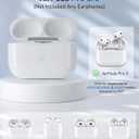 Jinstyles Wireless Charging Case Compatible with AirPods Pro: Replacement Charger Case with Bluetooth Pairing, Earbuds Not Included (White, AirPods Pro 3 Charging Case)