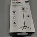 M MYBAT PRO Selfie Ring Light with 72" Tripod Stand - Extendable Selfie Stick with Light for Phone, Live Streaming, Makeup, Travel, Gaming, Video, Includes Phone Holder& USB-C Powered