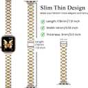 STIROLL Thin Replacement Band Compatible for Apple Watch 38mm 40mm 41mm 42mm(Series 11 10), Stainless Steel Metal Wristband Women Men for iWatch Ultra SE Series 9 8 7 6 5 4 3 2 1, Starlight Gold