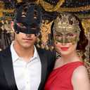 Ubauta Roman Gladiator Masquerade Mask: Half-Face for Adults - Perfect for Halloween Costumes Mardi Gras Carnival Parties