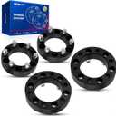 KAX 6x5.5 Wheel Spacers,1.5 inch 6 Lug Centric Wheel Spacers fit for Tacoma, FJ Crui-ser, 4Runner, Tundra with M12x1.5 Studs 108mm Hub Bore,4pcs (Black)