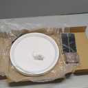 Couch Tray, Adjustable Couch Table and Detachable Wooden Couch armrest Tray, Multifunctional Clip on armrest Table, with Phone Holder Suitable for Dining, Snacks, Remote Control (White Marble Color)