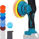 Buffer Polisher Compatible with Makita 18v Battery, Cordless 6 Inch Orbital Buffer, Brushless Motor Car Buffer for Boat, Car Polishing and Waxing (Tool Only, NO Battery )