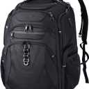 KROSER TSA Friendly Travel Laptop Backpack 18.4 inch XXXL Gaming Backpack Water-Repellent College Daypack Business Backpack with RFID Pockets & USB Port for Men/Women-Black