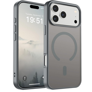 Magnetic for iPhone 17 Pro Max Case (Compatible with MagSafe)(Military Grade Drop Protection) Translucent Matte Shockproof with Anti-Fingerprint Phone Cover 2025,Gray