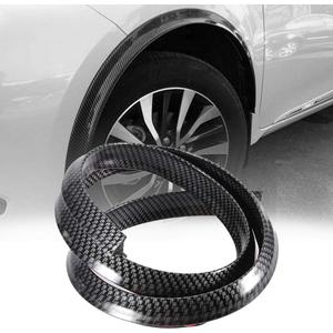 Ejoyous Car Fiber Trim Strip, 1.5m/59in Universal Fit, Black Rubber, Left, Car