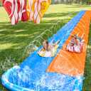 JOYIN 22.5ft Water Slides and 2 Bodyboards, Lawn Water Slide Summer Slip Waterslides Water Toy with Build in Sprinkler for Backyard Outdoor Water Fun for Kids