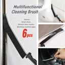 2 x Crevice Cleaning Brush,Multifunctional Cleaning Brush Tool, Bathroom Gap Brush, Small Cleaning Brush, Grout Brush, Kitchen Brush, Cleaning Tools for Toilet, Bathroom, Home, Bathtub, Sink, Household