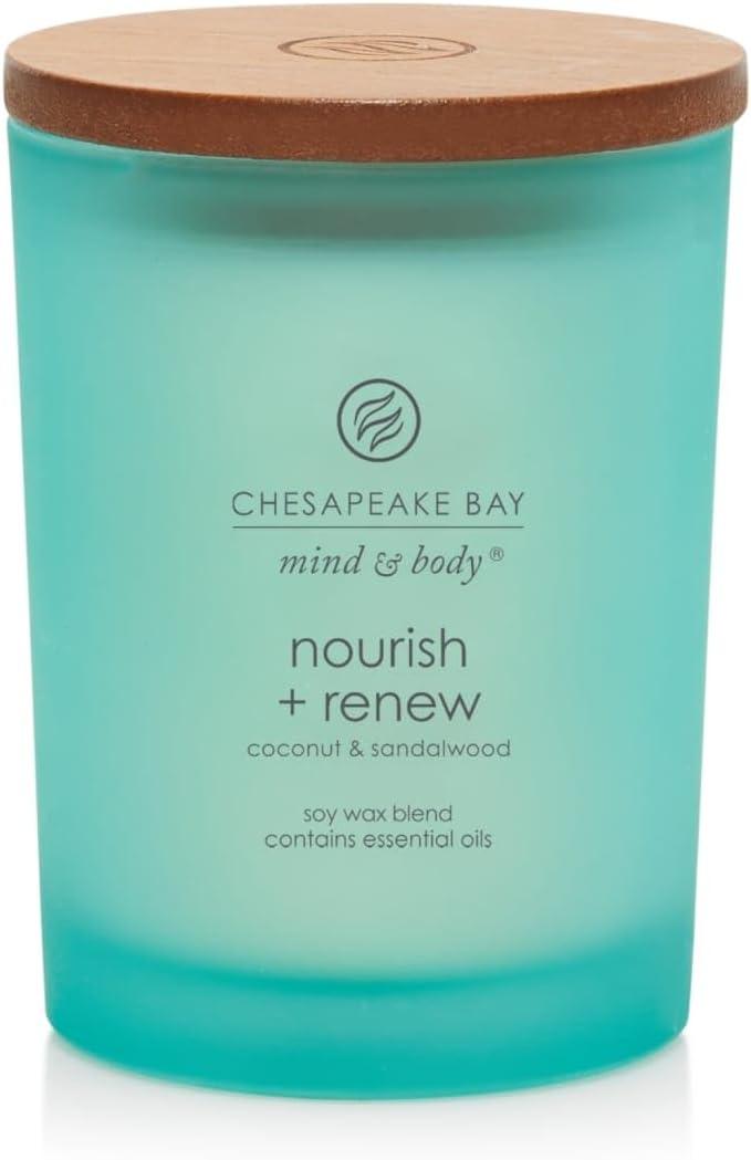 Chesapeake Bay Candle Mind & Body Medium Jar Candle Nourish (Coconut & Sandalwood)