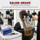 Aluminum Foil Sheets, 500 Count  9" x 10.75" Pre-Cut Pop-Up Dispenser for Food Wrap, Sandwich Wrap, Hair Foils, Food Storage, Baking, Catering, Restaurant, Salon Use