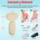PHIXBEAR Heel Pads for Big & Loose Shoes, Pain Relief, Stop Slip and Blister, Large Grips Cushion Inserts to Make Men & Women Shoes Smaller Tighter (4 Pairs) 2 Apricot 2 Black