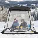 2-3 Person Clear Sport Tent with Extra Rain Cover - Windproof Winter Tent for Ice Fishing, Backyard & Outdoor Sports