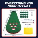 Golf Putting Game Set, Mini Golf Game Set with 2 Putters 2 Balls, 10 Feet Practice Putting Green Mat for Adults, Indoor Outdoor Backyard Party Game, 10 feet x 1.6 feet