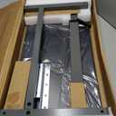 Vaunn Medical Pneumatic Adjustable Overbed Bedside Table with Wheels (Hospital and Home Use), 15"d X 30"w X 40.5"h