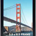 OMISHE 5.5x8.5 inch Picture Frame Black for Wall Hanging or Tabletop Poster, 5.5 x 8.5 Frame Wall Gallery Photo Frame, Black Pack of 3