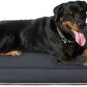 Magic Dog Large Dog Bed Soft Dog Crate Pad Dog Mat, 42 Inches Machine Washable Pet Bed Kennel Pad with Non-Slip Bottom, Dark Gray, Size: 42.0"L x 28.0"W x 1.2"Th