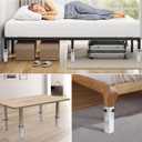 4 Pack Carbon Steel Dorm Bed Risers - 2.4" Diameter, Adjust Height 3.2", 5.1" (Fit for Bed Leg 1.5-2.3")