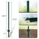 FOREHOGAR Metal Fence Post Green 4.8 feet, Pack of 15, T Post for Wire Fence, No Dig Steel U Posts Fencing for Lawn Garden Wire Mesh Fences Poles Sign Outdoor Light Duty