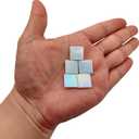 320PCS Square Iridescent Stained Glass Mosaic Tiles, 1.1LB Mosaic Tiles for DIY Crafts, 0.6" Bright Mosaic Glass Pieces for Art Craft and Home Decorations (Iridescent Purple F532, 0.6")
