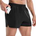 MIER Mens 3 Inch Shorts for Athletic Running Dry Fit Lightweight Workout Gym Active Shorts with Brief Liner, Pockets S