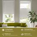 Top Down Bottom Up Blackout Cellular Shades, Cordless up Down Blinds, Honeycomb Blinds, Room Darkening, White 81x122