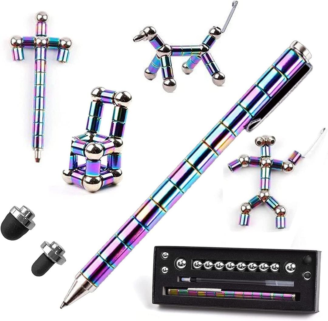 Magnetic Fidget Pen Toys for Ages 8-13 - Gifts for Teenage Boy Girl Magnet Pen Decompression Toy Pen 10 11 12 13 14 15 Year Old Boy Gift Ideas - Fidget Pens for Teens Cool Presents for 10-15 Year Old (Multicolor)