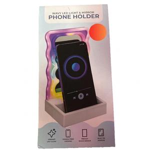 2 x Wavy LED light & Mirror Phone Holder