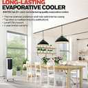 Honeywell 700 CFM Compact Spot Fan & Humidifier, Indoor Portable Evaporative Air Cooler, Swamp cooler, Remote Control (White)