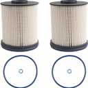 6.6 Duramax Fuel Filter (2Pcs) Fits for 2017-2021 Chevy Silverado 2500 HD 3500 HD GMC Sierra 2500 HD 3500 HD 6.6L Duramax Diesel Replaces# TP1015, 22937279, 23456595, 23304096