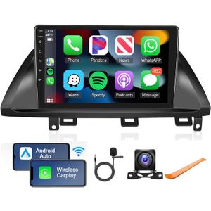 For Honda Odyssey 2005 2006 2007 2008 2009 2010 Android Car Stereo with Wireless Carplay Android Auto, 10.1" Touchscreen Car Radio WiFi GPS Navi Bluetooth HiFi USB FM/RDS SWC Backup Camera 2G+64G