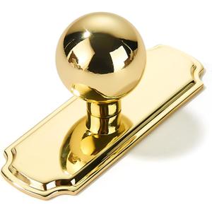 khtumeware 2-Pack Heavy Duty Solid Backplate for Cabinet Knobs Polished Brass Drawer Knobs with Backplate Suitable for Dresser and Kitchen Cabinet Hardware.