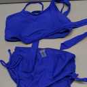 9-16Y Teens Girls Bikini Sets 2 Piece Halterneck Swimsuit Adjustable Straps Bathing Suits Swimwear with Drawstring (9-10 Years, Royal Blue)