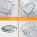 Accguan 20 Pcs 10 oz Glass Jars with Silver Lids, Mason Jars for Gifts, Crafts, Wedding, Spice, Extra Tags String