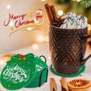 12 Pack Christmas Felt Coasters - Absorbent Felt Coasters for Tea, Coffee, Decorative Holiday Supplies