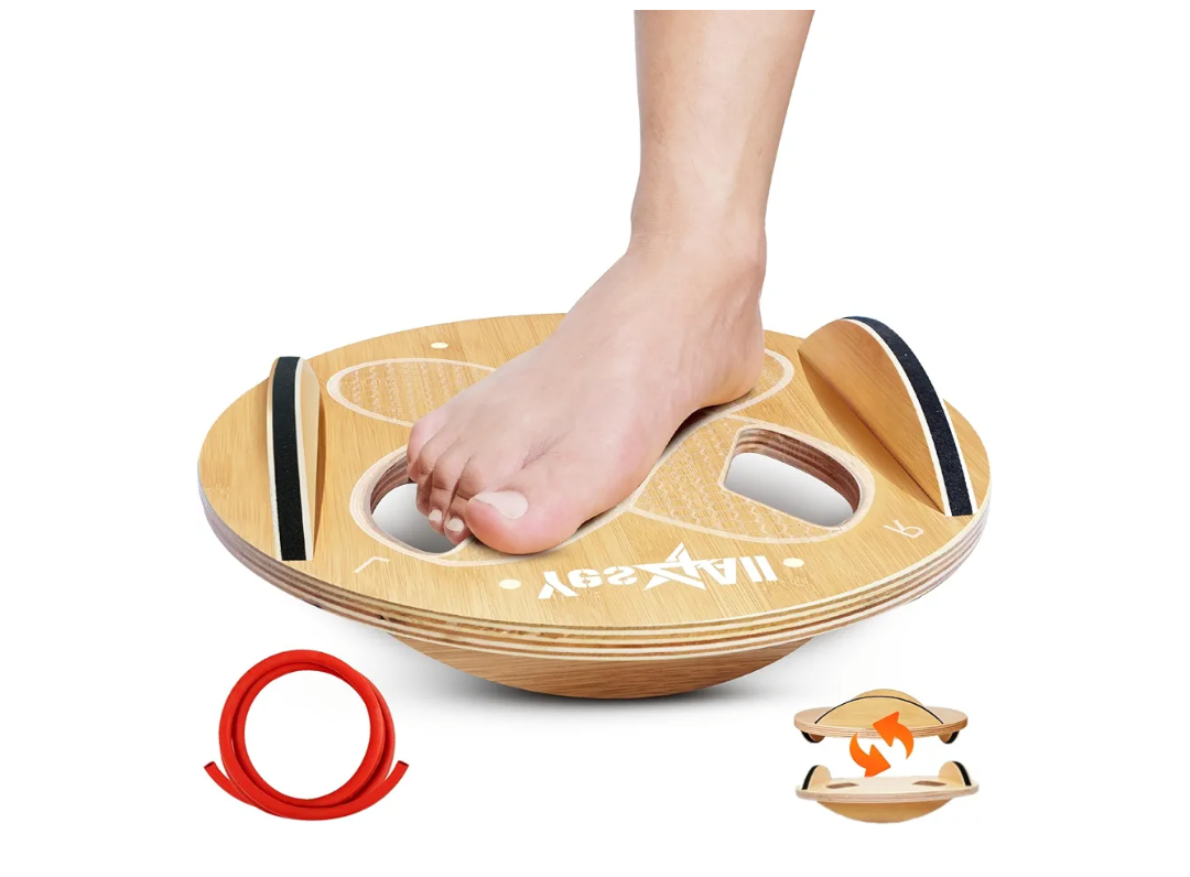 Yes4All Upgraded Foot Toes Balance Board for Adults - Wobble Board Trainer for Restoration, Balance Enhancement, Physical Improvement